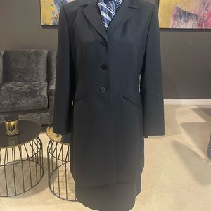 Longline black skirt suit set